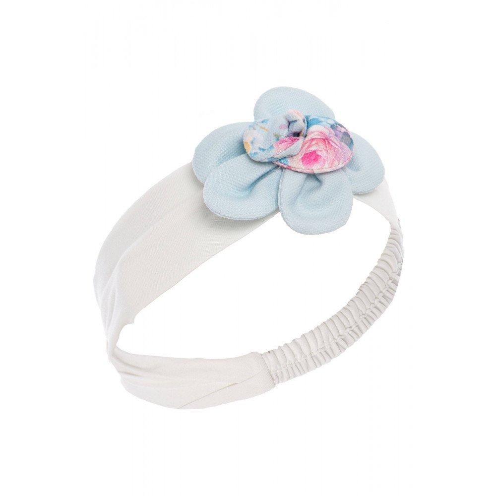 فستان - أزرق - ناعم بطبعة زهور مع اكسسوار شعر 36197