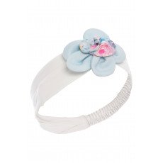 فستان - أزرق - ناعم بطبعة زهور مع اكسسوار شعر 36197