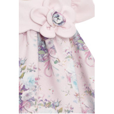 فستان - وردي - ناعم بطبعة زهور مع اكسسوار شعر 36197