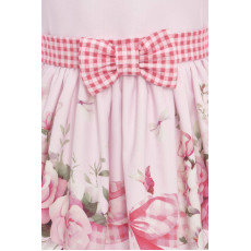 فستان - وردي - مزهر للبنات مع  طوق شعر 36223