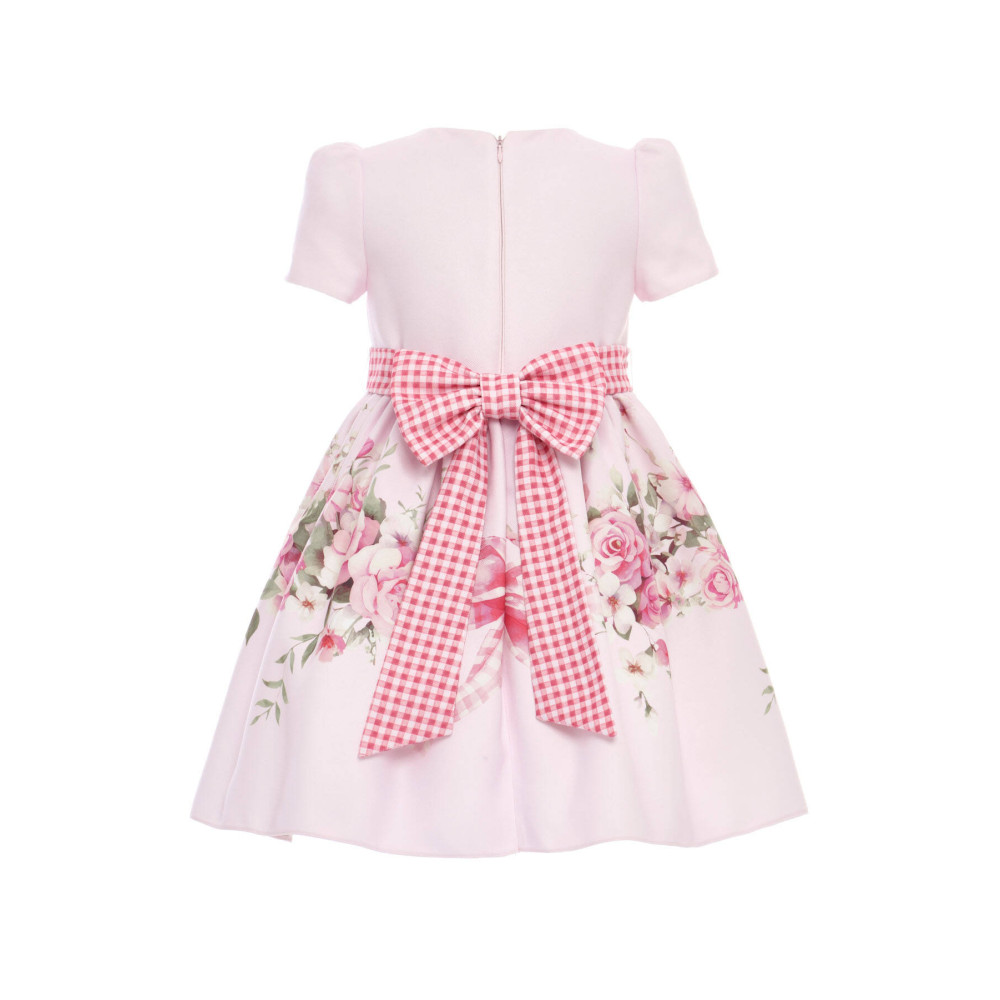 فستان - وردي - مزهر للبنات مع  طوق شعر 36223