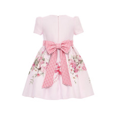 فستان - وردي - مزهر للبنات مع  طوق شعر 36223