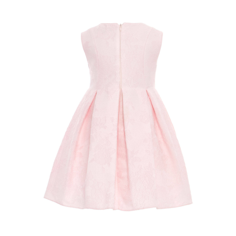 فستان بناتي جاكار مع جاكيت بورود قماشية 36342