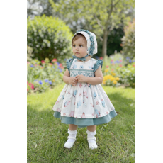 طقم  الفراشات  فستان مع قبعة وبفتحة ظهر  20269