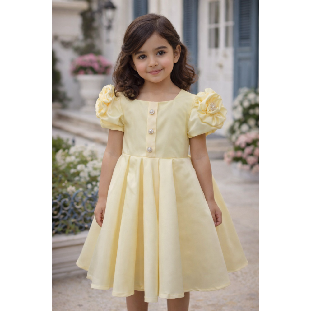 فستان - شمس الربيع - باللون الأصفر 26003