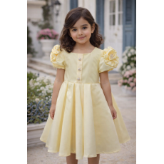 فستان - شمس الربيع - باللون الأصفر 26003