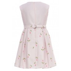 طقم فستان - وردي - بنقشة زهور مع جاكيت لبنات السن المحير 36299