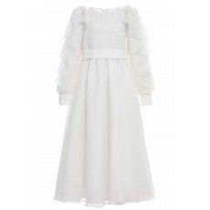 فستان شيفون ماكسي - أبيض - لبنات السن المحير والمحجات 36382