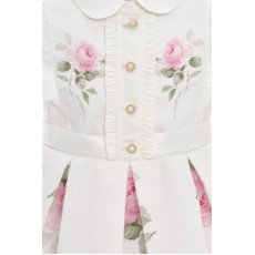 فستان - أبيض - بنقشة زهور مع حقيبة مطابقة 36343