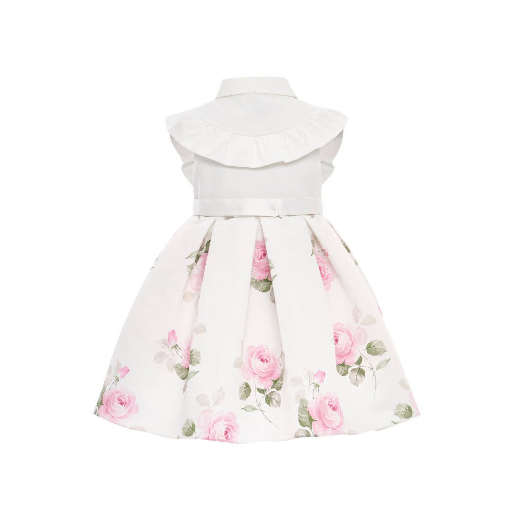 فستان - أبيض - بنقشة زهور مع حقيبة مطابقة 36343