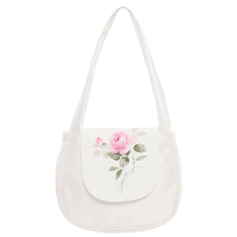 فستان - أبيض - بنقشة زهور مع حقيبة مطابقة 36343