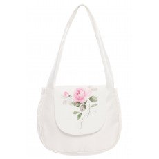 فستان - أبيض - بنقشة زهور مع حقيبة مطابقة 36343