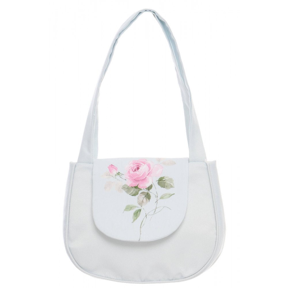 فستان - أزرق - بنقشة زهور مع حقيبة مطابقة 36343