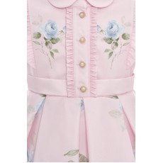 فستان - وردي - بنقشة زهور مع حقيبة مطابقة 36343