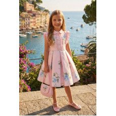 فستان - وردي - بنقشة زهور مع حقيبة مطابقة 36343