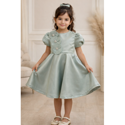 فستان مزين بالزهور 26004