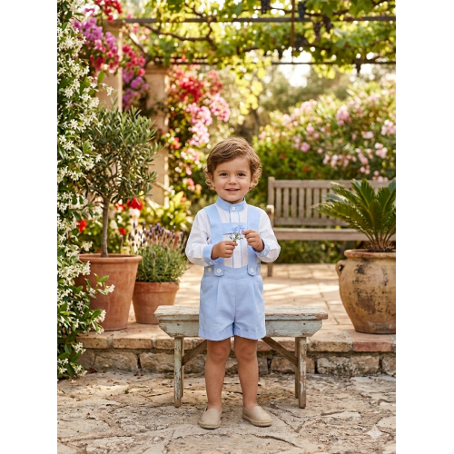  بدلة من قطعتين بلون أزرق فاتح هادئ 202616 