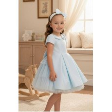 فستان - أزرق - مع اكسسوار شعر 36169