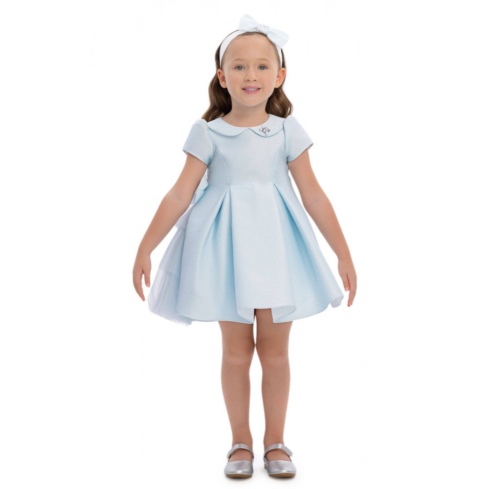 فستان - أزرق - مع اكسسوار شعر 36169