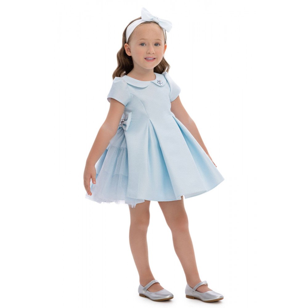 فستان - أزرق - مع اكسسوار شعر 36169