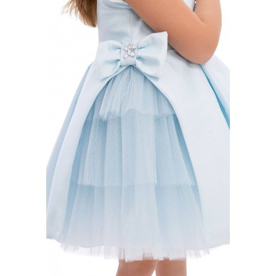 فستان - أزرق - مع اكسسوار شعر 36169