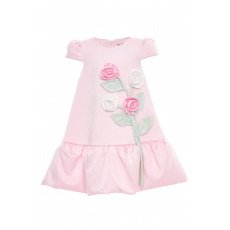 فستان بناتي - وردي - بأكمام منفوشة مع تطبيقات زهورر 36264 فستان بناتي - وردي - بأكمام منفوشة مع تطبيقات زهورر 36264