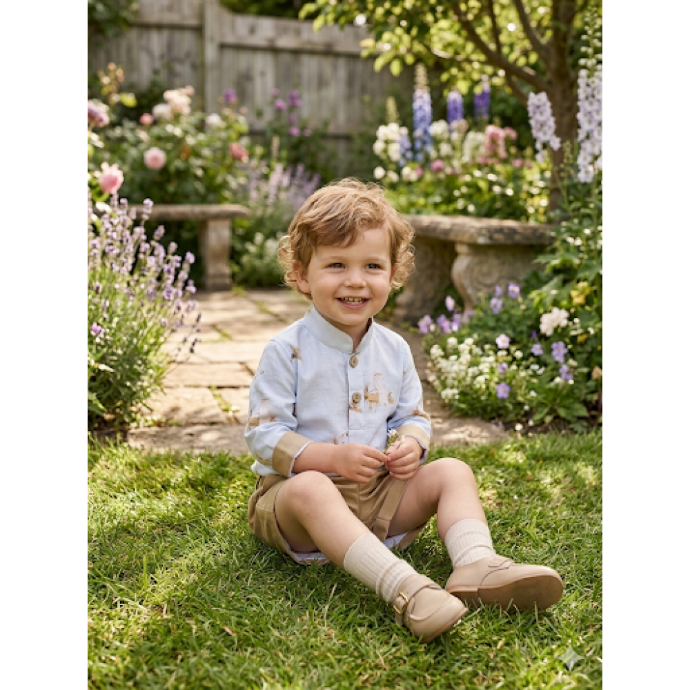 طقم "كلاسيك جاردن" للأطفال – قميص بنقوش ريفية وشورت بيج راقي202619  