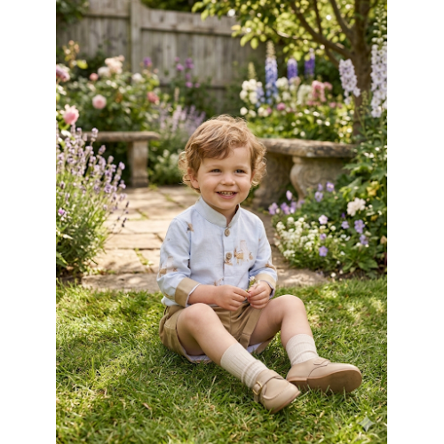 طقم "كلاسيك جاردن" للأطفال – قميص بنقوش ريفية وشورت بيج راقي202619  