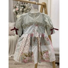 فستان بناتي فكتوري بنقشات الكاروهات والزهور ​ 202622