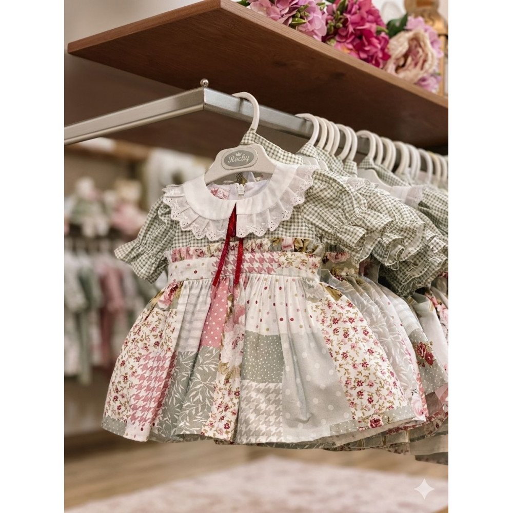 طقم بناتي  فستان الريف بنقشات متعددة  202623