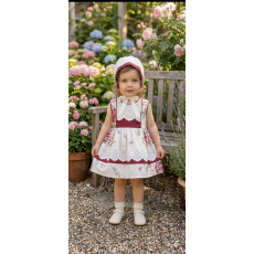 طقم بناتي  فخم فستان الوروود مع قبعة  202625