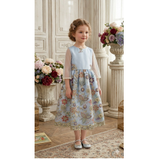 فستان الزهور الملكية – أزرق سماوي 26015