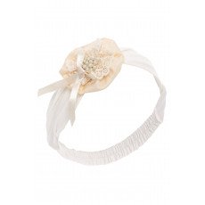 فستان دانتيل بيج تصميم كلاسيكي للبنات الصغيرات مع ربطة رأس 36315 فستان دانتيل بيج تصميم كلاسيكي للبنات الصغيرات مع ربطة رأس 36315