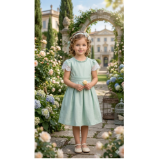 فستان أخضر دانتيل بفتحة ظهر 26008 فستان أخضر دانتيل بفتحة ظهر 26008