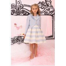 فستان مخطط مع جاكيت للسن المحير 34363 فستان مخطط مع جاكيت للسن المحير 34363