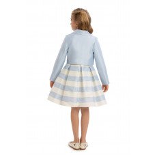 فستان مخطط مع جاكيت للسن المحير 34363 فستان مخطط مع جاكيت للسن المحير 34363