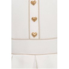 فستان بناتي أبيض مطرز بالزهور مع أزرار على شكل قلوب وحقيبة متناسقة 36182 فستان بناتي أبيض مطرز بالزهور مع أزرار على شكل قلوب وحقيبة متناسقة 36182