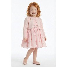 فستان بناتي - وردي - مطرز بالورود مع جاكيت 36385