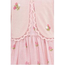فستان بناتي - وردي - مطرز بالورود مع جاكيت 36385