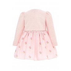 فستان بناتي - وردي - مطرز بالورود مع جاكيت 36385
