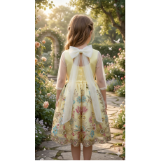 فستان الزهور الملكية – أصفر 26019 فستان الزهور الملكية – أصفر 26019