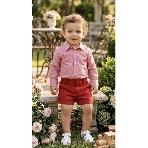 طقم ولادي أحمر للأولاد الصغار 26020 طقم ولادي أحمر للأولاد الصغار 26020