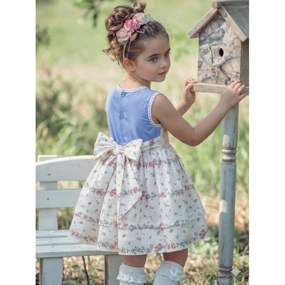 فستان أحلام الربيع - قطني ناعم بتفاصيل الدانتيل والزهور 20267