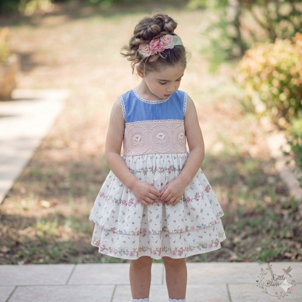 فستان أحلام الربيع - قطني ناعم بتفاصيل الدانتيل والزهور 20267