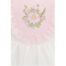 فستان - أبيض - بتطريز زهور مع اكسسوار شعر 36122 فستان - أبيض - بتطريز زهور مع اكسسوار شعر 36122