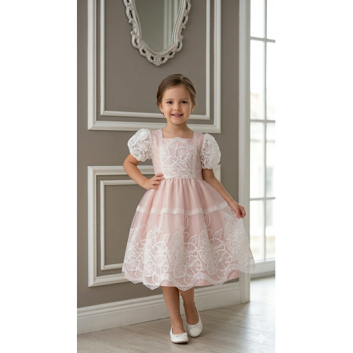 فستان - وردي - دانتيل للعيد 26031