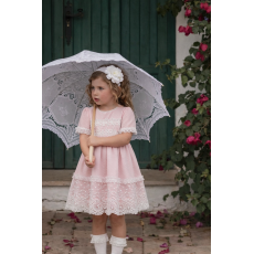 فستان للمناسبات وردي ناعم بتفاصيل دانتيل 202632 فستان للمناسبات وردي ناعم بتفاصيل دانتيل 202632