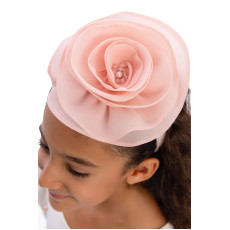 فستان بناتي مزين بتفاصيل لؤلؤية مع اكسسوار شعر 36129