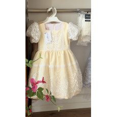 فستان - أصفر - دانتيل للعيد 26030
