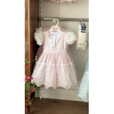 فستان - وردي - دانتيل للعيد 26031 فستان - وردي - دانتيل للعيد 26031